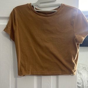 Brown/tan crop top